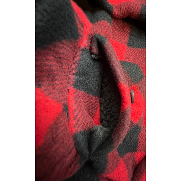Original Deluxe Supply Red Black Buffalo Plaid Sherpa Lined Jacket 2XL - Picture 5 of 6